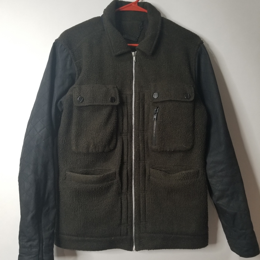 Comune Wool Blend Mixed Media Jacket Size L